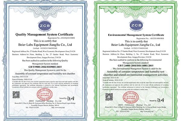 Certificates